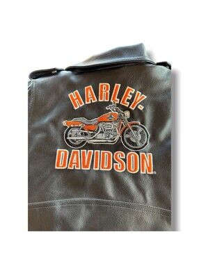 Harley-Davidson Motorcycle Faux Leather Jacket Black Biker Toddler 24 Months